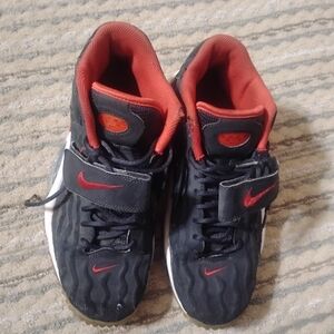Men's Nike Deion Sanders Black and Red Nike Shoes